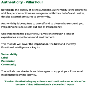 Authenticity - Pillar Four
