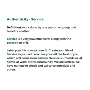 Authenticity - Service