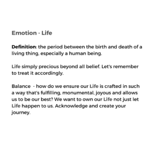 Emotion - Life