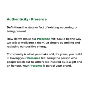 Authenticity - Presence